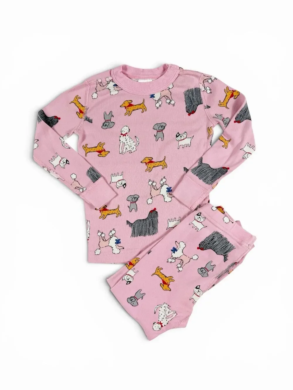 Hanna Andersson Organic Cotton Dog Print Pajama Set Pink Size 4